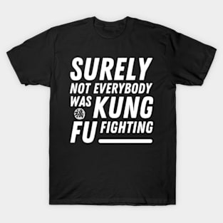 Surely Not Everybody Was Kung Fu Fighting Funny meme T-Shirt